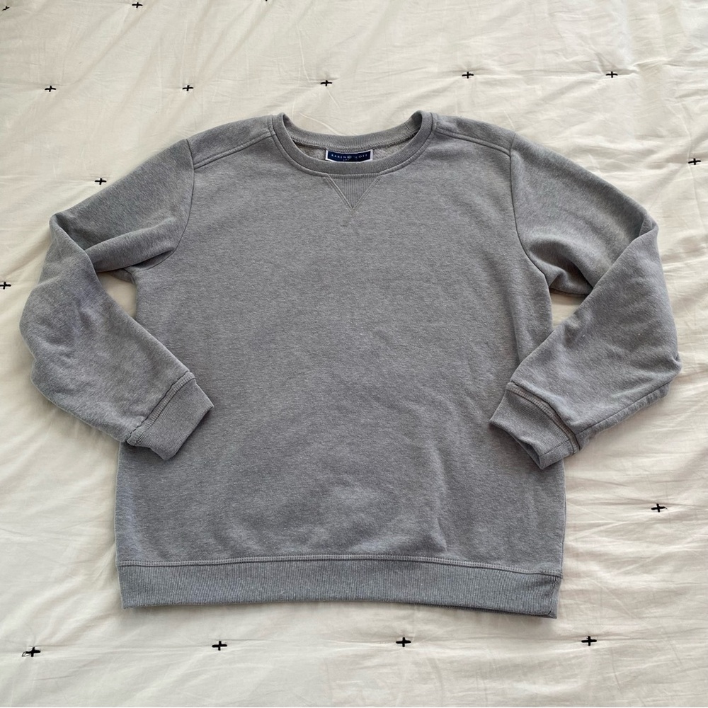 Karen Scott Sport Essential Light Gray Sweatshirt Size Small